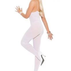 Elegant Moments PS Stockings-Bodystk Plus Size Opaque Bodystocking With Spaghetti Straps 3-colors
