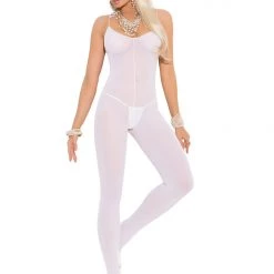 Elegant Moments Opaque Bodystocking With Spaghetti Straps 3-colors LegWear