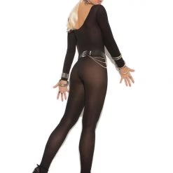 Elegant Moments Opaque Long Sleeve Bodystocking 3-colors