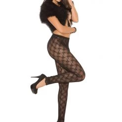 Elegant Moments Black Lace Leggings