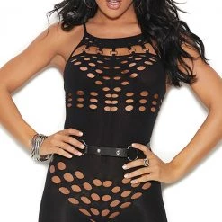 Elegant Moments Opaque Cut-out Bodystocking