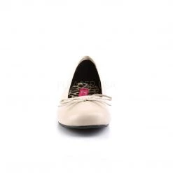Pleaser Classic Adult Ballet Flat With Bow Accent 5-colors No Platform