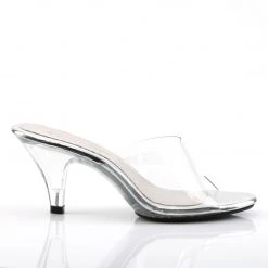 Pleaser Clear Slipper Shoes With 3-inch Clear Heels