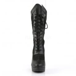 Pleaser Wide Width/Shaft Calf High Boot With 5-inch Heel