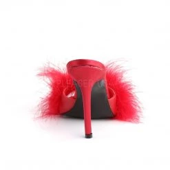 Pleaser Marabou Feather Slipper With 4-inch Heel 4-colors PS-CLASSIQUE-01F Spike Heel