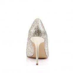 Pleaser Gold Glittery Pump Shoe With 4-inch Heel, Sizes 5-16, CLASS-20-GG