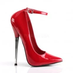 Pleaser Fetish Shoes With 6-inch Stiletto Heel In Red Or Black