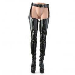 Pleaser Thigh High Platform Chap Boots With Waist Belt And 6-inch Heels DEL5000