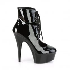 Pleaser Lace-up Platform Cutout Ankle Bootie 6-inch Pump Spike Heel