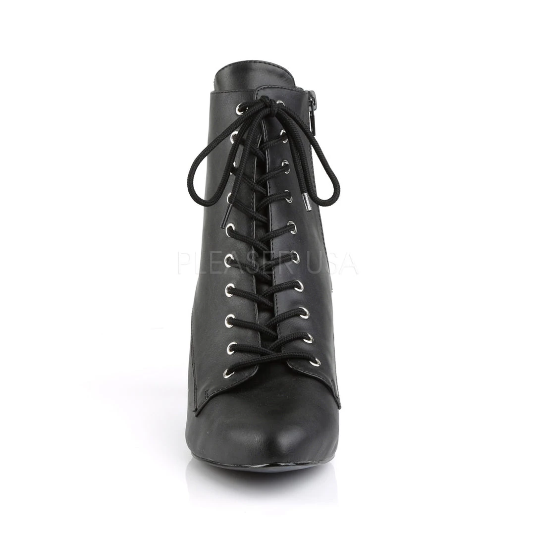 Pleaser Ankle Boots Lace-Up Front Ankle Boot With 3-inch Heel