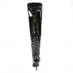 Pleaser Size 7-8 Plus Size Lace-Up Thigh High Boots With 4-inch Heels DOM3024X