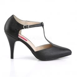 Pleaser T-Strap Pump With 4-inch Spike Heel