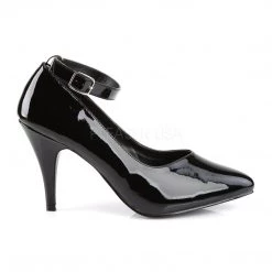 Pleaser Black Ankle Strap Pump With 4-inch Heel