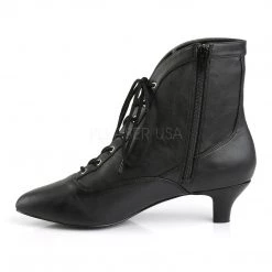 Pleaser Lace-Up Ankle Boots With 2-inch Heels 3-colors