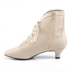 Pleaser Lace-Up Ankle Boots With 2-inch Heels 3-colors