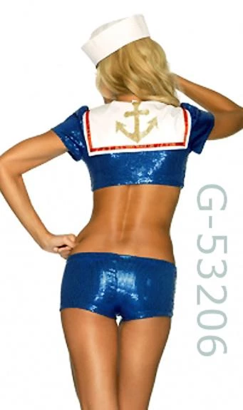 RedNeckWear American Sequin Sailor 3-pc Costume