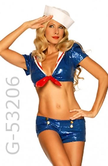 RedNeckWear American Sequin Sailor 3-pc Costume