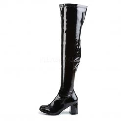 Pleaser Thigh High Boots With 3-inch Block Heel GOGO3000