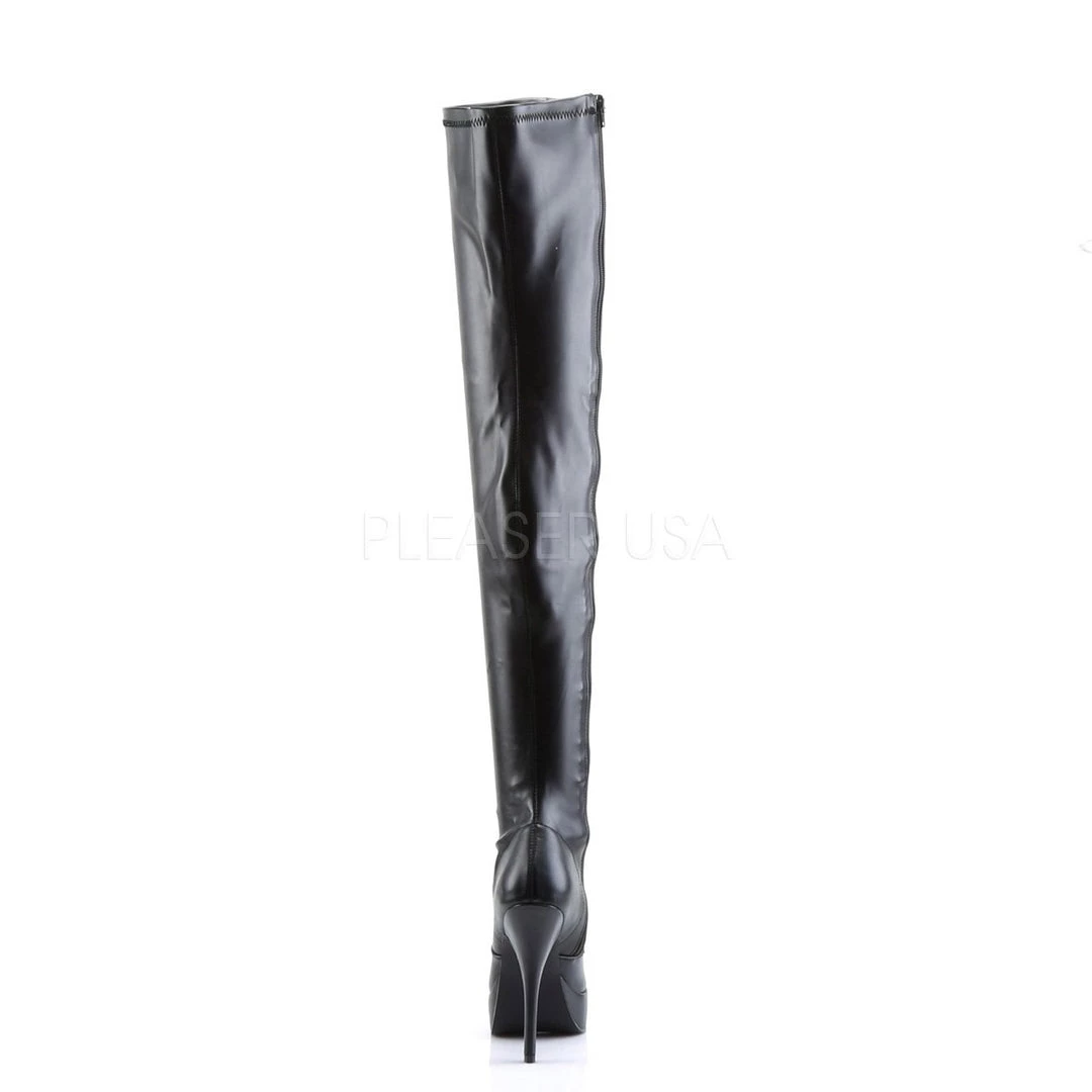 Pleaser Platform Stretch Thigh Boot With 5-inch Spike Heel 3-colors IND3000 Sizes 6