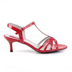 Pleaser No Platform T-Strap Open Toe Sandal Shoes With 2.5-inch Kitten Heel 3-colors PS-KITTEN-06