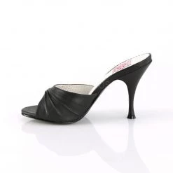 Pleaser Pleated-Vamp Slide Slipper Shoe With 4-inch Heel 3-colors Flag Gear