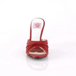 Pleaser Pleated-Vamp Slide Slipper Shoe With 4-inch Heel 3-colors Flag Gear