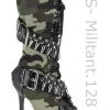 Pleaser PS-Militant-128 Camouflage Knee Boor With 4 Inch Heel