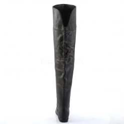 Pleaser Leather Thigh High Boots With 3/4-inch Heels PS-RAVEN-8826