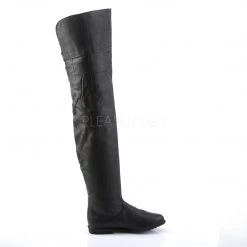 Pleaser Leather Thigh High Boots With 3/4-inch Heels PS-RAVEN-8826