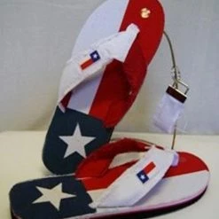 Ruffin Texas Flag Flip Flops