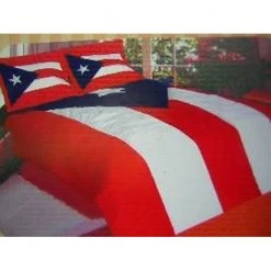 Ruffin Puerto Rico Flag Quilt Comforter Set