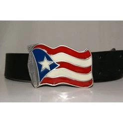 Ruffin Flag Gear Puerto Rico Waving Flag Belt Buckle