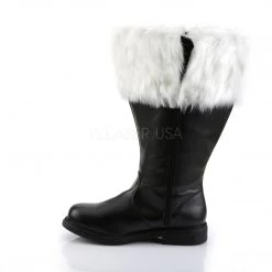 Pleaser Men's Wide Calf Santa Boots With Fur Cuff