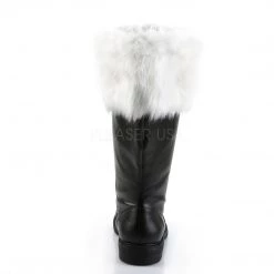 Pleaser Men's Wide Calf Santa Boots With Fur Cuff