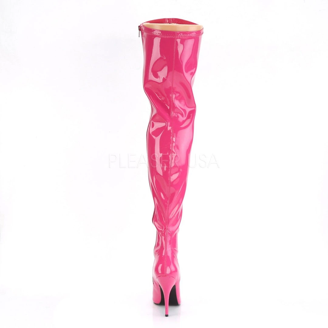 Pleaser Classic Stretch Thigh Boot With 5-inch Spike Heel PS-SEDUCE-3000 Flag Gear