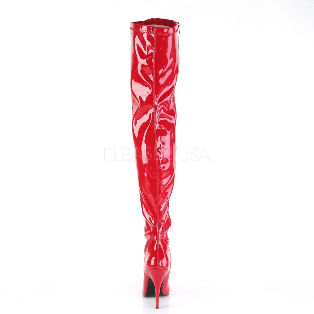 Pleaser Classic Stretch Thigh Boot With 5-inch Spike Heel PS-SEDUCE-3000 Flag Gear
