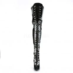 Pleaser Sizes 6 D-Ring Lace-Up Thigh High Boots 5-inch Spike Heels PS-SEDUCE-3024