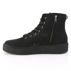 Pleaser Men's Wear Unisex High Top Lace-up Creeper Sneaker With Side Zipper PS-SNEEKER-201