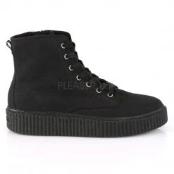 Pleaser Men's Wear Unisex High Top Lace-up Creeper Sneaker With Side Zipper PS-SNEEKER-201