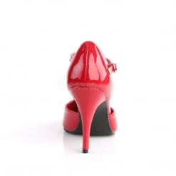 Pleaser T-strap Pump Shoes With 4-inch Spike Heels Red Or Black PS-VANITY-415