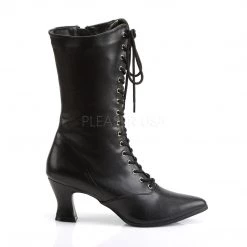 Pleaser Lace-Up Ankle Boots With 2.75-inch Heels 4-colors
