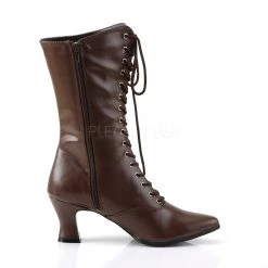 Pleaser Lace-Up Ankle Boots With 2.75-inch Heels 4-colors