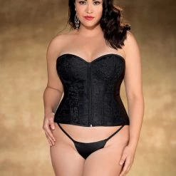 Shirley Plus Size Lace And Satin Overlay Corset