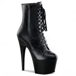 Pleaser 7-Inch Heels + Lace-Up Platform Ankle Boots With 7-inch Stiletto Heels