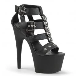 Pleaser T-Strap Close Back Cage Sandals With 7-inch Heels Spike Heel