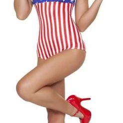 Roma USA American Flag 1940's Pin-up Babe Romper
