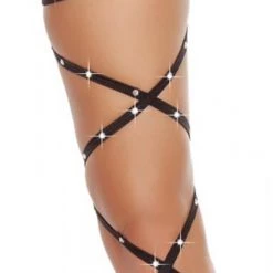Roma Rhinestone 100-inch Leg Straps