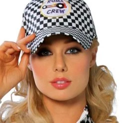 Roma Racing Girl Checkered Flag Costume Hat
