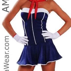 Roma American Sailor Girl Dress 3-pc Costume Costumes