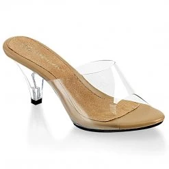 Pleaser Clear Slipper Shoes With 3-inch Clear Heels